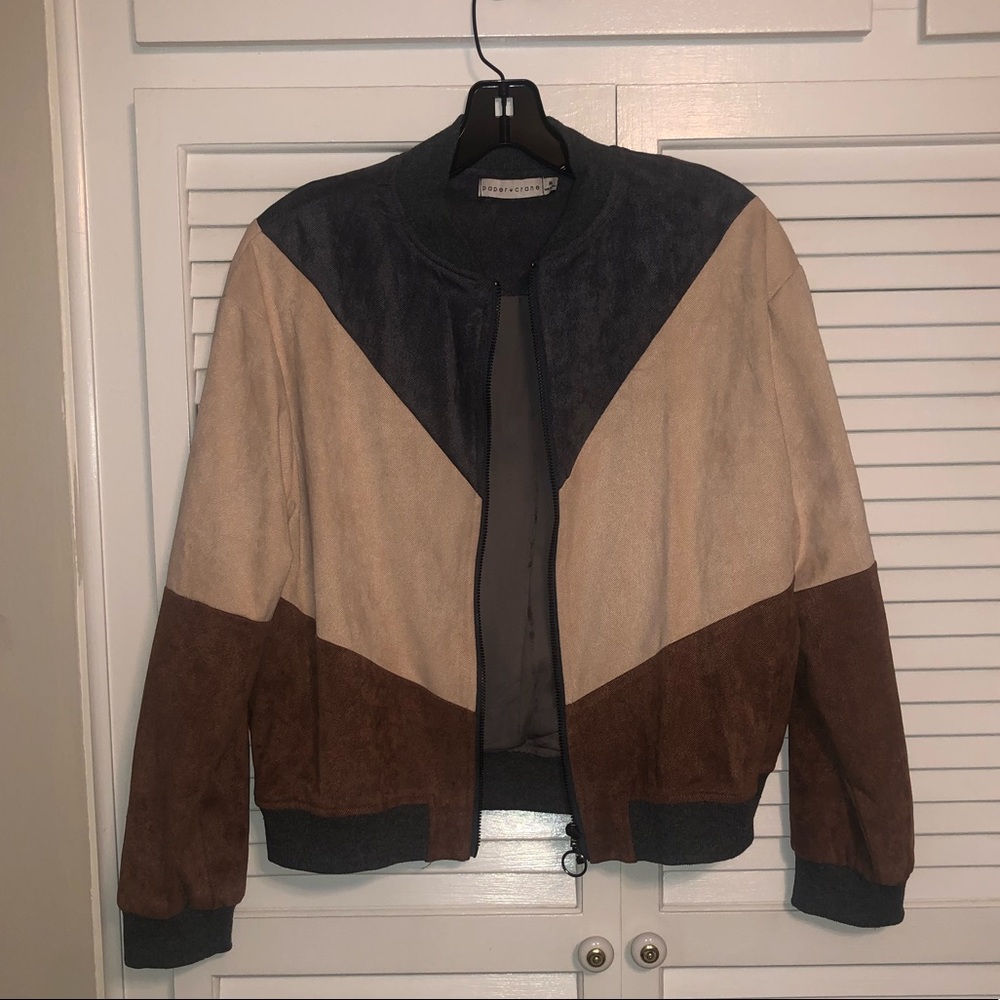 Stitch & Feather 70’ Color-Block Bomber Jacket - image 1